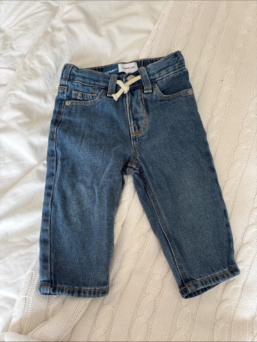Old Navy Blue Toddler Denim Jeans with Drawstring Waist